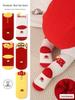 Festive Red Warm Mid-Calf Socks for Newborns and Babies (0-1 Year)
