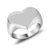 Non-fading Heart-Shaped Titanium Steel Ring - Versatile Jewelry for Men and Women