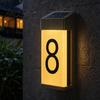 Solar House Number Light Light, Power with High-Efficiency Panels, Intelligent Automatic Address Frosted Glass LED Waterproof Outdoor Sign Powered