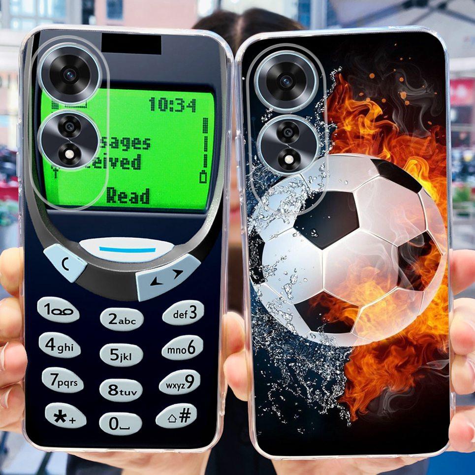 Coque de téléphone Mignonne Chat Astronaute Pour Oppo A60 OppoA60 A 60 Coque Arrière Pare-chocs Cool Dragon Dessin Animé Coque Transparente Oppo CPH2631 Capa
