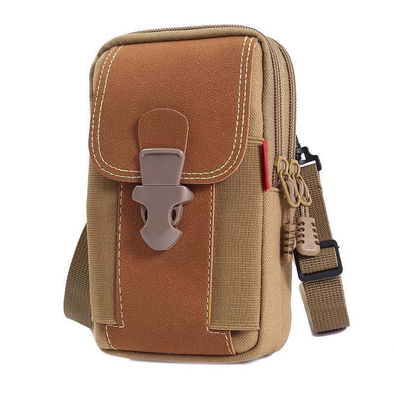New 6.8-inch Mobile Waist Bag for Men Multi Functional Vertical Canvas Environmental Protection Comfortable Breathable Durable