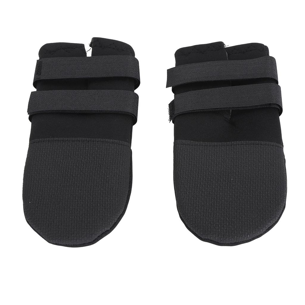 2pcs Rubber Paw Protector Anti Slip Waterproof Dog Boots Adjustable Dog Foot Cover Soft Dog Shoes