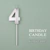 Gold and Silver Number Candles for Birthday Cakes - Pink Exquisite Design