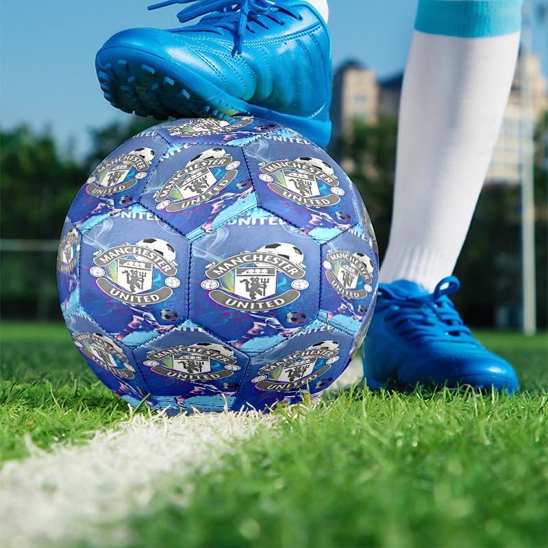 Manchester United F.C Print Size 5 Soccer Ball, PU Wear Resistant Football for Match Training and Daily Practice, Birthday Gift for Soccer Fans