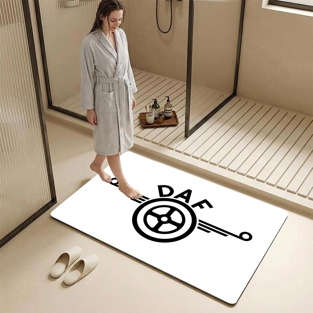 D-A-F Trucks Brand Floor Mat Diatomite Bath Mat – Highly Absorbent, Non-Slip, Quick-Drying Bathroom Rug
