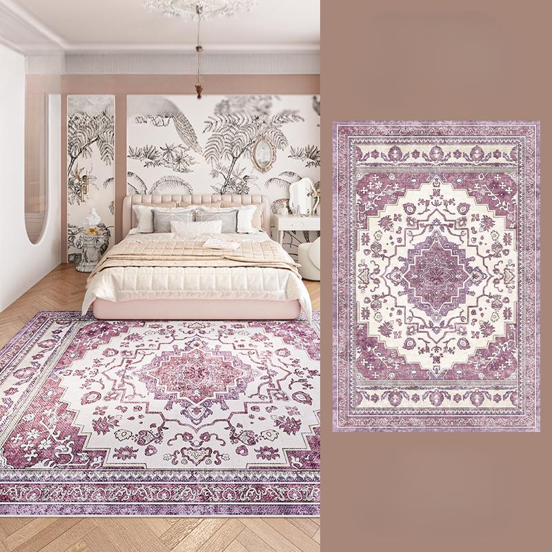 Bohemian Style Carpets for Living Room Large Area Bedroom Decor Purple Carpet Thick Plush Lounge Floor Mat Fluffy Soft Study Rug