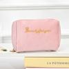 Velvet Makeup Bag for Women Portable Travel Small Cosmetic Bags Solid Color Zipper Toiletry Bag Make Up Pouch Storage Bags
