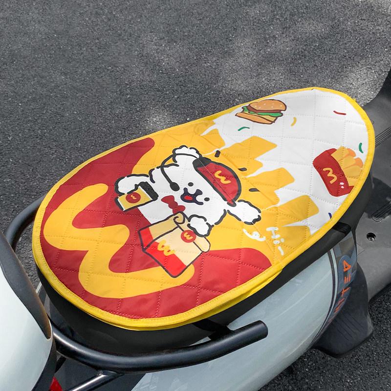 Universal All-Season Breathable Honeycomb Motorcycle Electric Vehicle Seat Cover for Sun Protection and Heat Insulation
