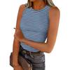 Women's Summer Fashion Casual Round Neck Sleeveless Top Tight Tank Top