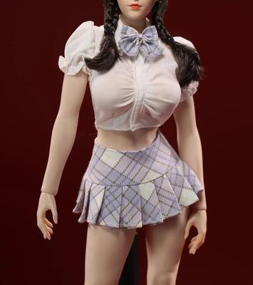 Spielzeug Hobbys Maßstabs-Actionfigur kompatibel mit TBLeague Körper Schöne sexy Frau Highschool-Mädchen Matrosenuniform Hemd Krawatte Rock Unterwäsche Hose