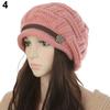 Women's Fashion Braided Autumn Winter Warm Baggy Beanie Knit Crochet Ski Hat Cap