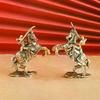 1Pcs Vintage Strong Men Warrior Ornament Copper European Beautiful Knight Model Miniatures Figurine Desktop Decoration