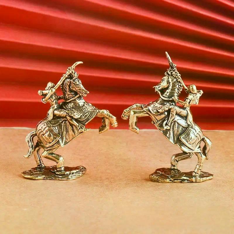 Retro Strong Men Warrior Ornament Copper European Beautiful Knight Model Miniatures Figurine Desktop Decoration
