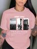 T-shirt Grafica Ispirata a New York City per Donna Manica Corta Girocollo Casual Per Donne alla Moda Ottimo Regalo per Amanti di NYC