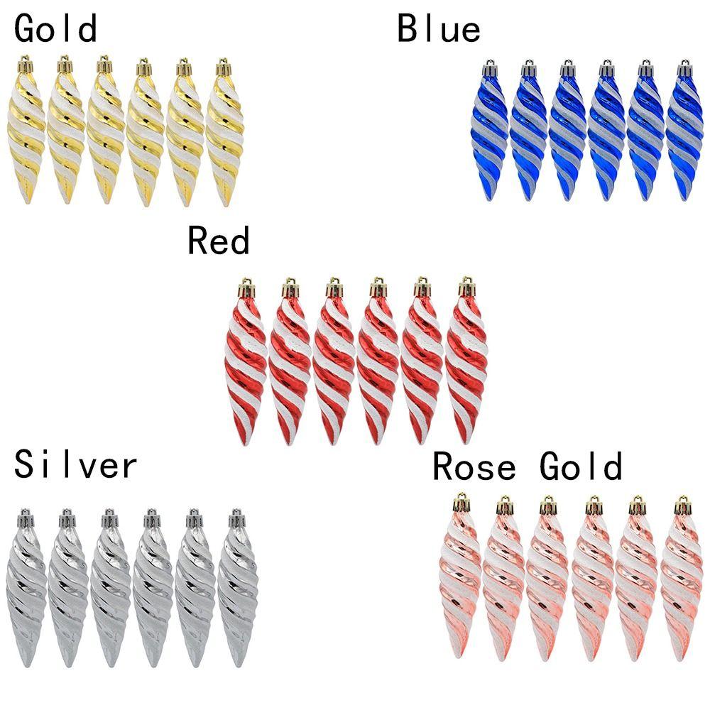 Decor Home Decoration DIY Xmas Pendant Plastic Pendants Spiral Thread Christmas Tree Ornaments