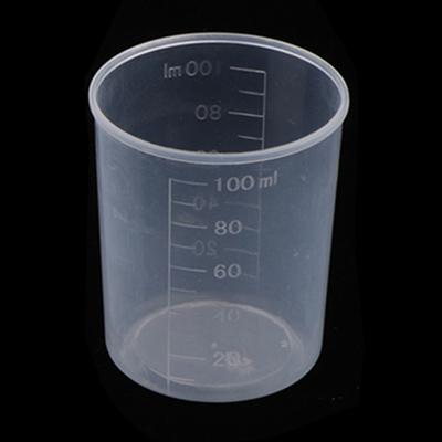 100ML Scale Cup Reusable Stackable Plastic Washable Measuring Glass for Lab