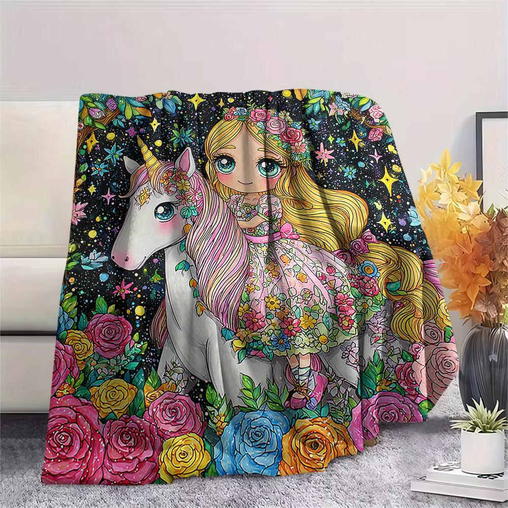 Genie Print Flannel Blanket, High Quality Comfortable for All Seasons, Home Decor, Warmth and Comfort, Perfect for Christmas Gifts