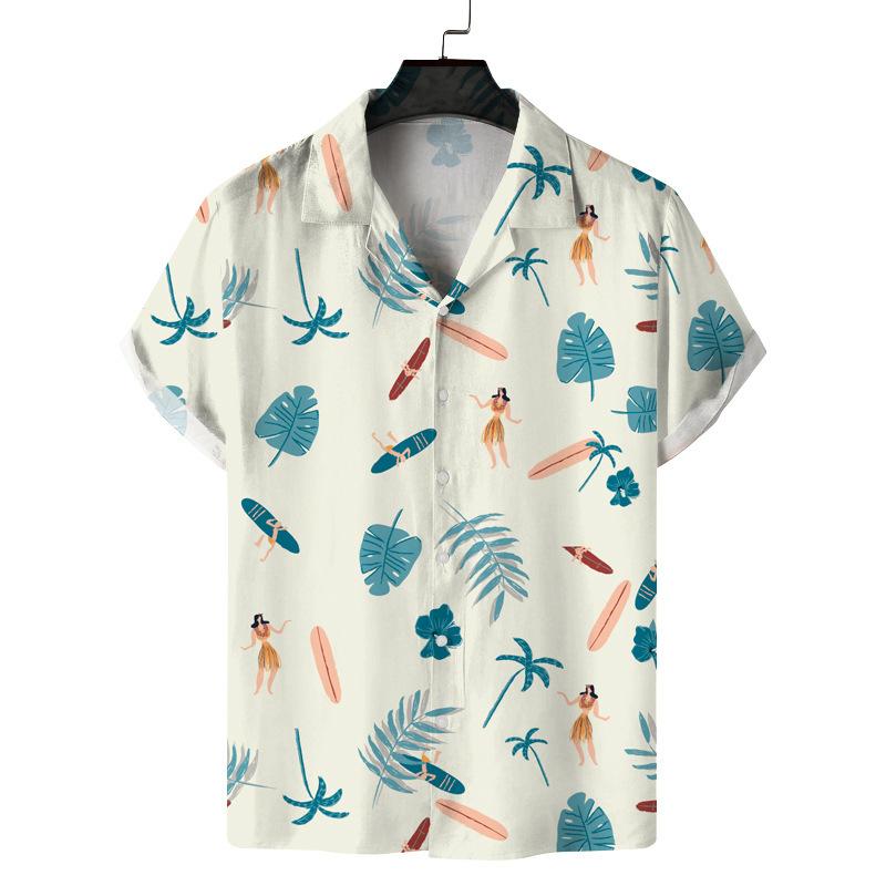 2026 Summer New Casual Short-Sleeve Fashion Shirt Hawaiian Vacation Shirt Men's Clothing