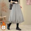 Cotton Padded Plus Size High Waist Vintage Spring Autumn Winter Casual Loose Long for Woman Skirts Womens Skirt