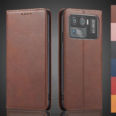 Kožené pouzdro s magnetickou přitažlivostí pro Xiaomi Mi 11 Ultra / Xiaomi 11 Ultra Pouzdro s flipovým krytem Peněženka Tašky na telefon Fundas Coque