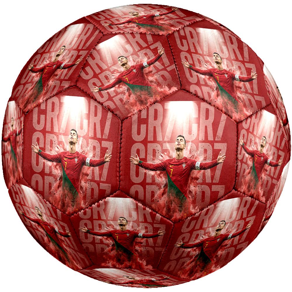 Cristiano Ronaldo Pallone da Calcio Misura 5 Cucito a Macchina Universale per Interni/Esterni Collezione Sorpresa Regalo Compleanno/Natale Matrimonio Festa