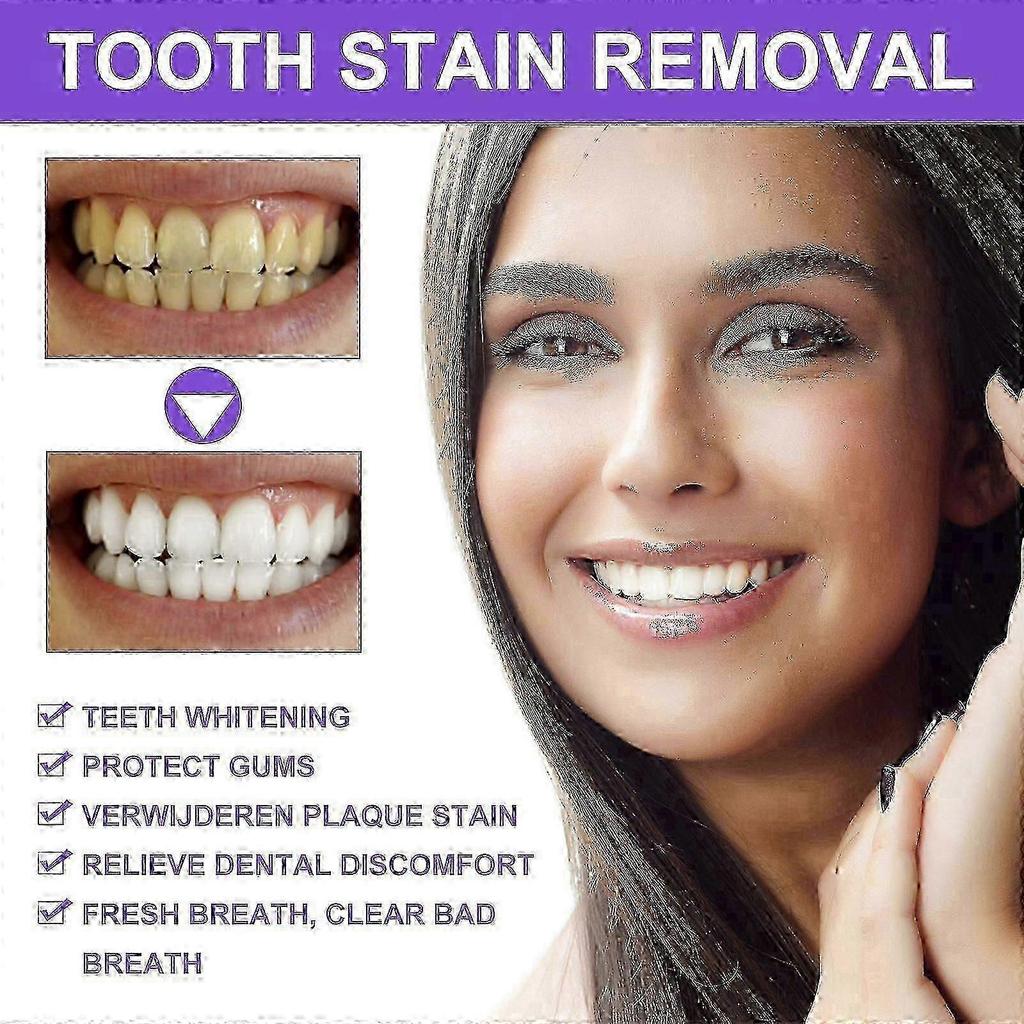 V34 Colour Corrector Toothpaste, Whitening Teeth Clean Stains And Bad Breath Beautiful Teeth Toothpaste