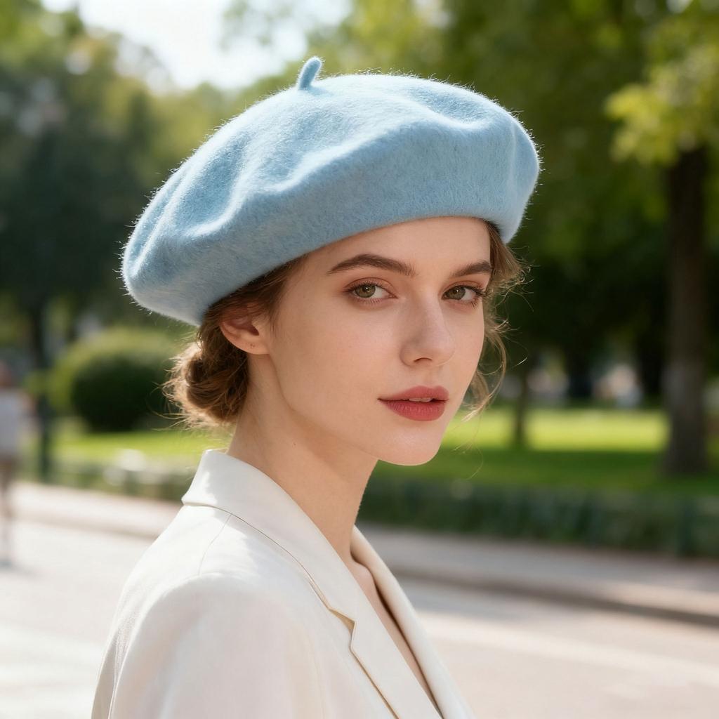 Australian Wool Beret High Quality Hat Women's Winter Versatile Fashion Casual Warm Painter Bud Hat
