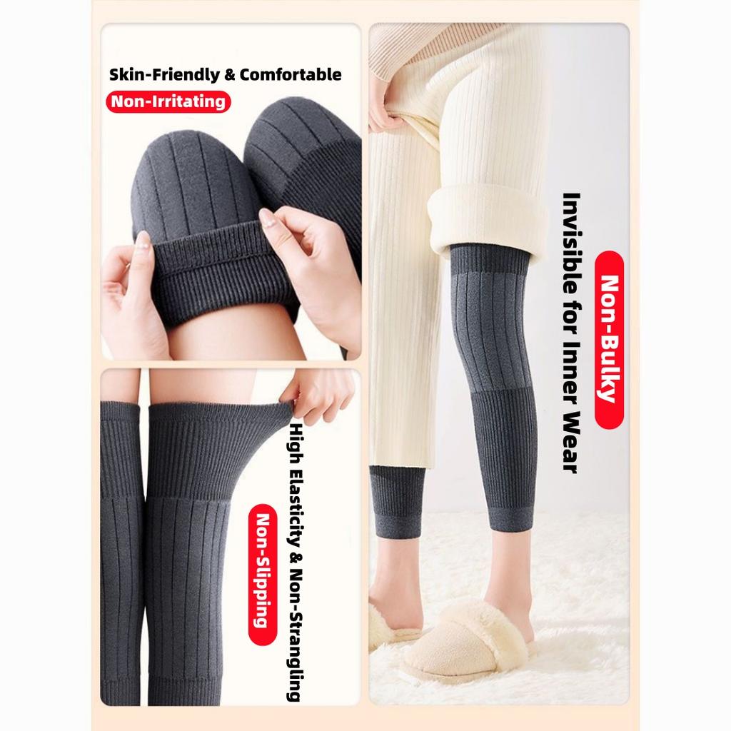 202650--Men's and Women's Thick Leg and Knee Pads - Winter and Winter Cold Protection, Relieve Knee Joint Pain