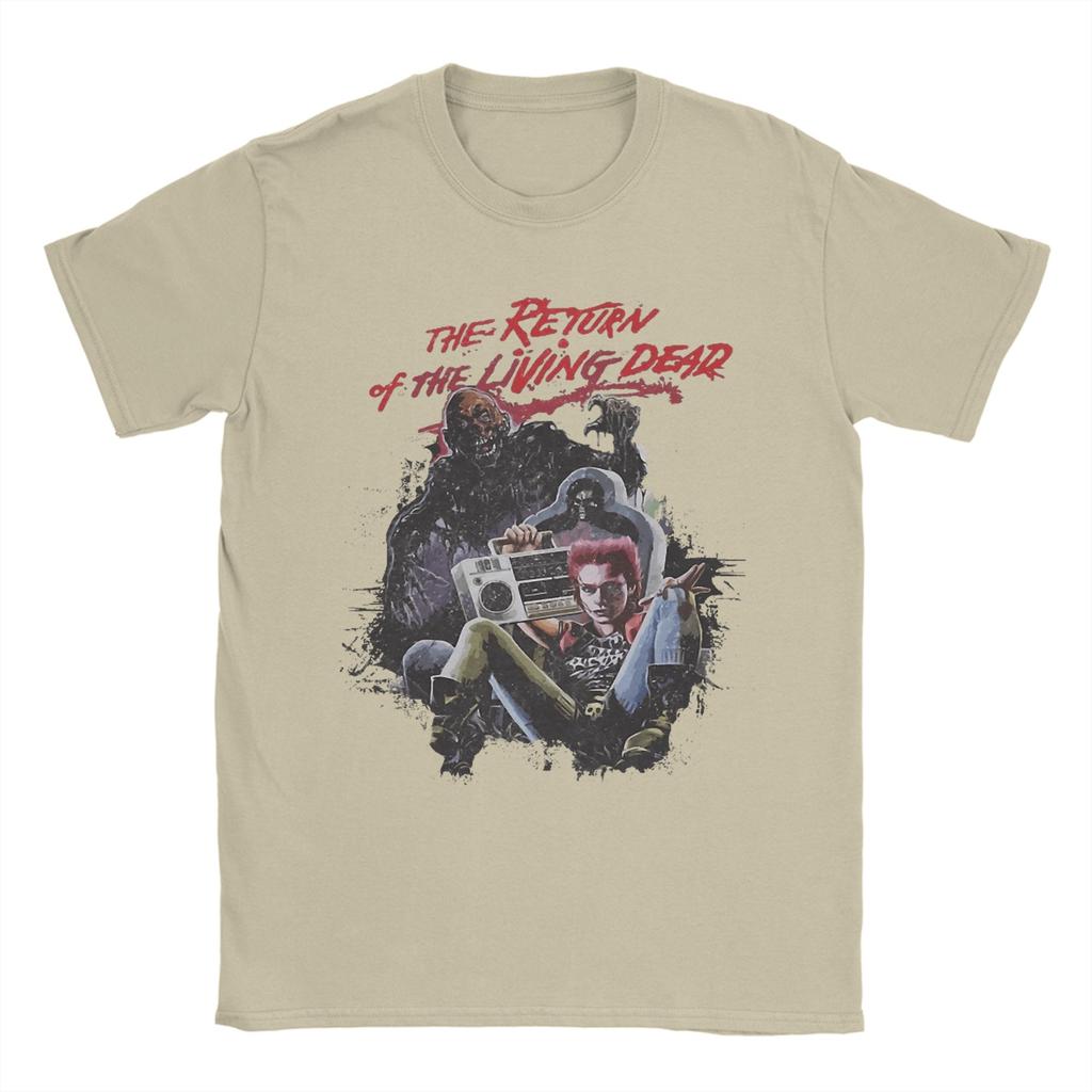 Return Of The Living Dead Retro Horror T-Shirts for Men Cotton Tee Shirt Round Neck Short Sleeve T Shirts Plus Size Clothing