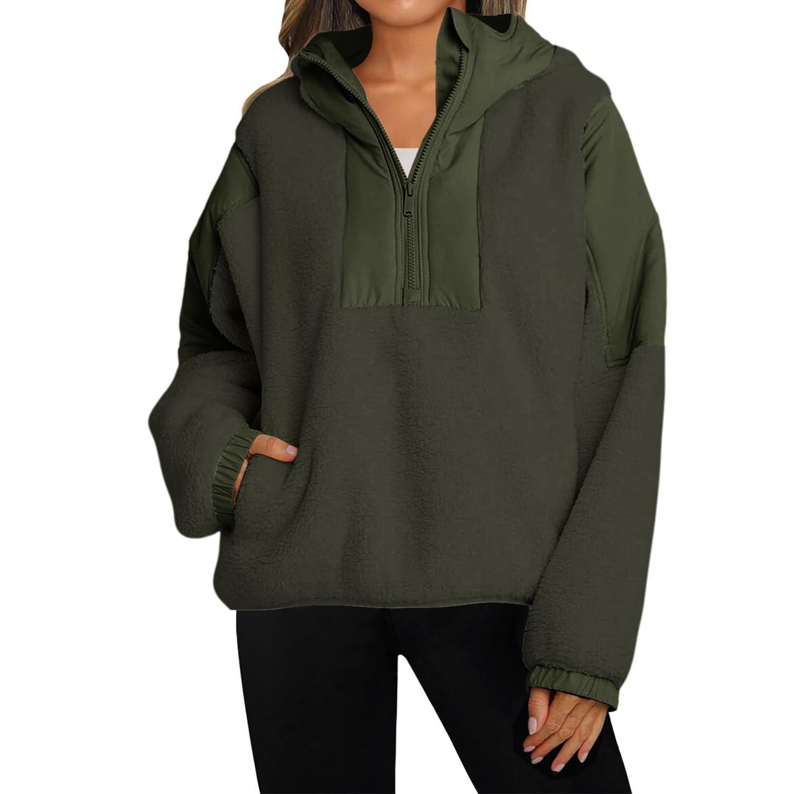 

Жіночі толстовки великого розміру Флісові світшоти Светри з довгими рукавами Пуловери Осінній одяг XS Темно-синій