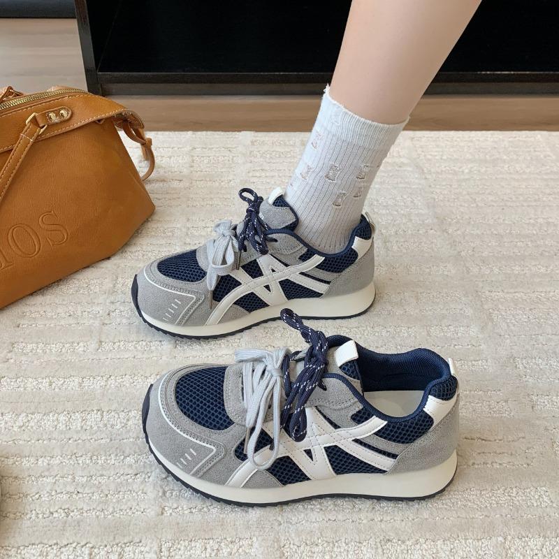 

Versatile thick baseplate shoes women s summer new breathable mesh lightweight sports and leisure shoes 40 серый