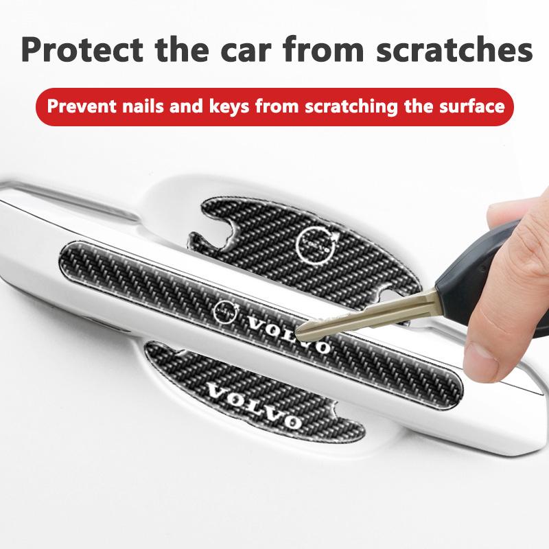 For Volvo Xc60 Xc90 V40 V60 S60 V50 V90 S80 C40 XC40 V70 C30 4/8pcs Car Door Handle Bowl Sticker Protector Anti-collision Strip