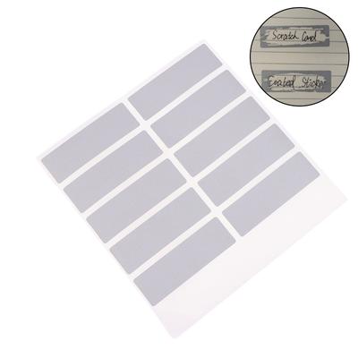 50Pcs 48X15Mm Rectangular Reward Scratch Card Film Coated Stickers Scratch Off Labels Diy Children'S Redemption Vouchers