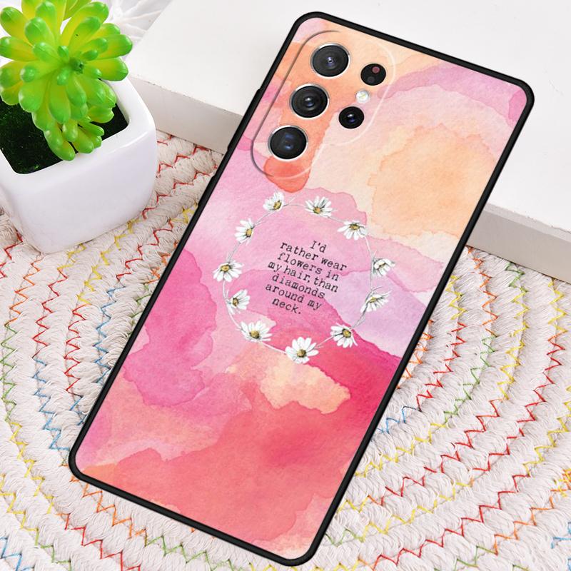 Quotes Texture TPU Phone Case For Samsung Galaxy Note 10 Pro S26 S25 S24 S23 S22 Ultra Plus S21 FE S20 Shockproof Cover