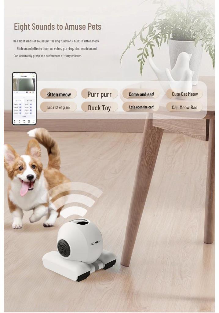 Wireless Portable Pet Camera with Mobile Entertainment & Two-Way Audio