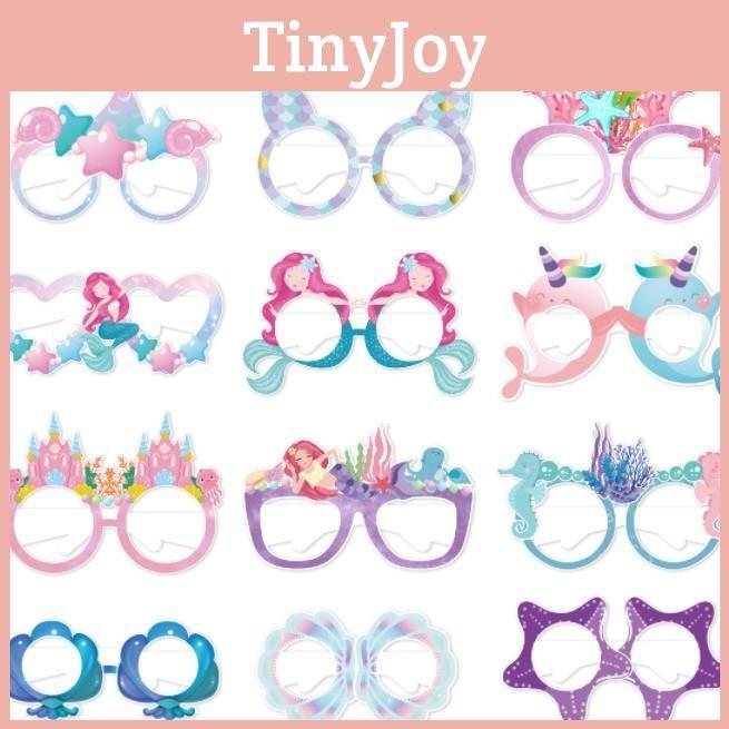 Theme 3d Mermaid Paper Glasses For Children Party Photo Booth Decoration