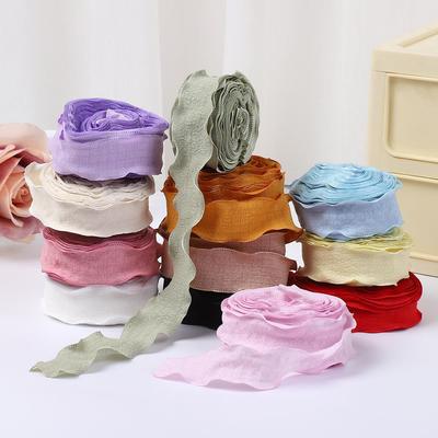 2.5cm Pleated Christmas Ribbon for Floral Arrangements & DIY Bouquets