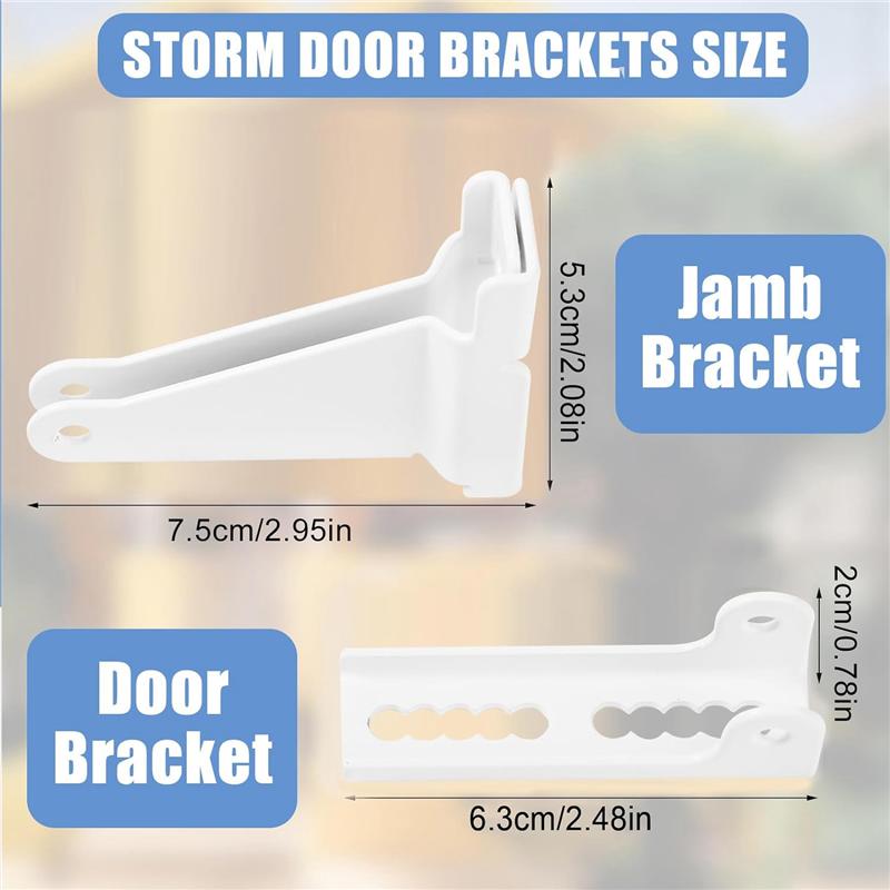 AD23-Door Closer Bracket,Repair Jamb Bracket Compatible For Andersen,Durable Screen Door Closer Replacement Accessories Kits Whi