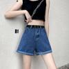 High-Waisted Denim A-Line White Shorts for Women - Summer 2024 Trend