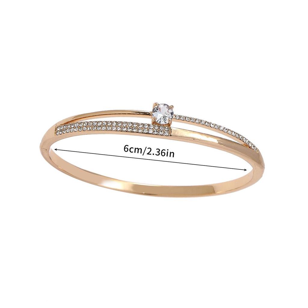 Dámský luxusní náramek s diamantovou intarzi: Minimalistický japonsko-korejský styl