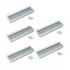 Emuca Set of 5 Handles for Furniture Alfafar, L190mm, Center Distance 160mm, Aluminum, Matt Anodized