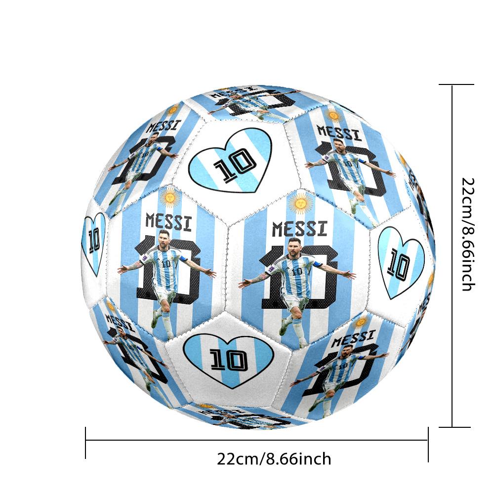 Messi 10 Number Argentina World Cup Champion Size 5 Football Machine Sewn Indooroutdoor Universal Football Perfect Commemorative Gift For Soccer Lover