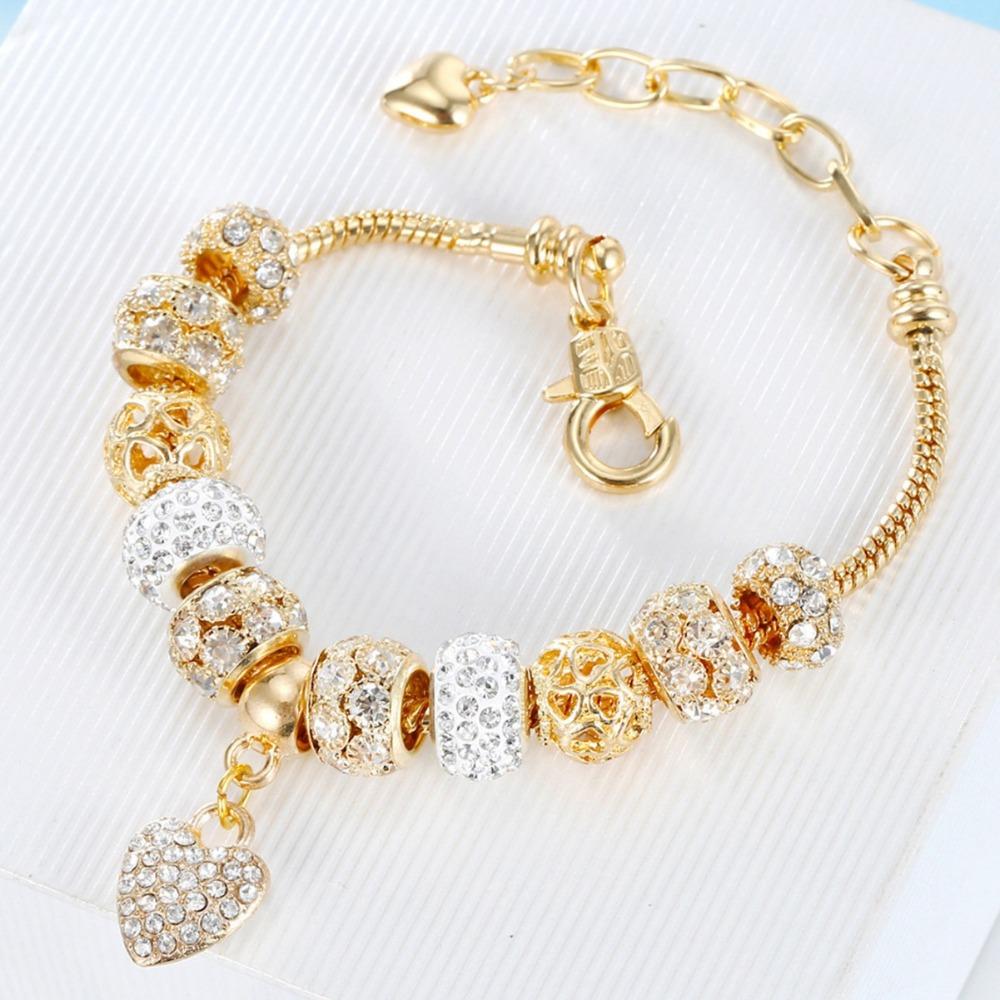 Bracelet Women s DIY Alloy Large Hole Bead Bracelet Gold European Bead Bracelet