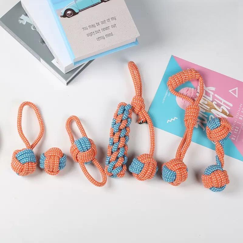 Dog Toys Rope Ball for Large and Small Dogs Resistant Soft Cotton teeth grinding Bite Resistant Chew Interactive Dog Accessori