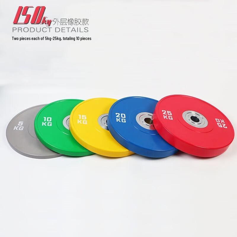 HuaTeng Barbell Plates & Hex Bar for Weightlifting