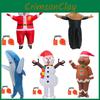 Giant Inflatable Snowman Gingerbread Man Santa Suit For Adult Halloween Cosplay