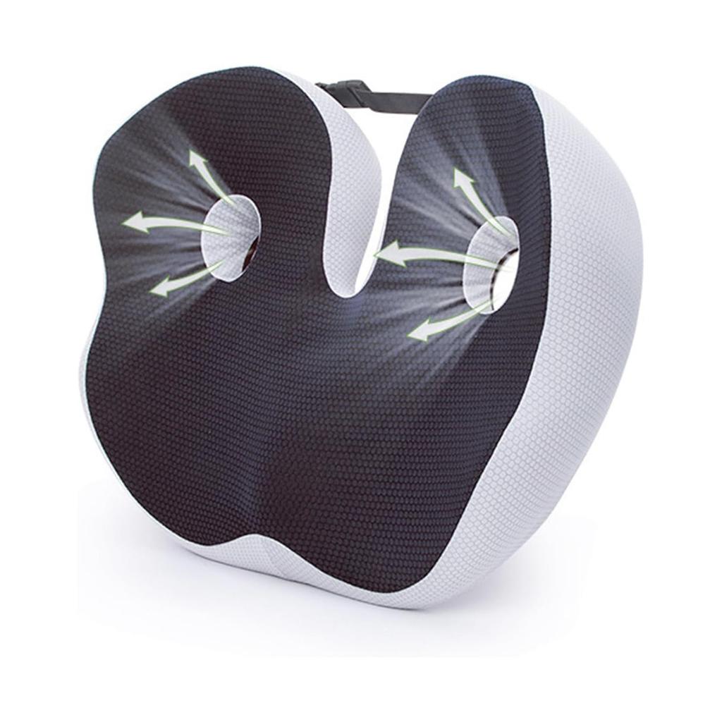 1pc Shape memory foam orthopedic cushion, ergonomic coccyx cushion, adjustable seat cushion width,  for the office,car