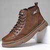 Winter new retro cashmere and thick warm boots non-slip high-top trend men's shoes D564
