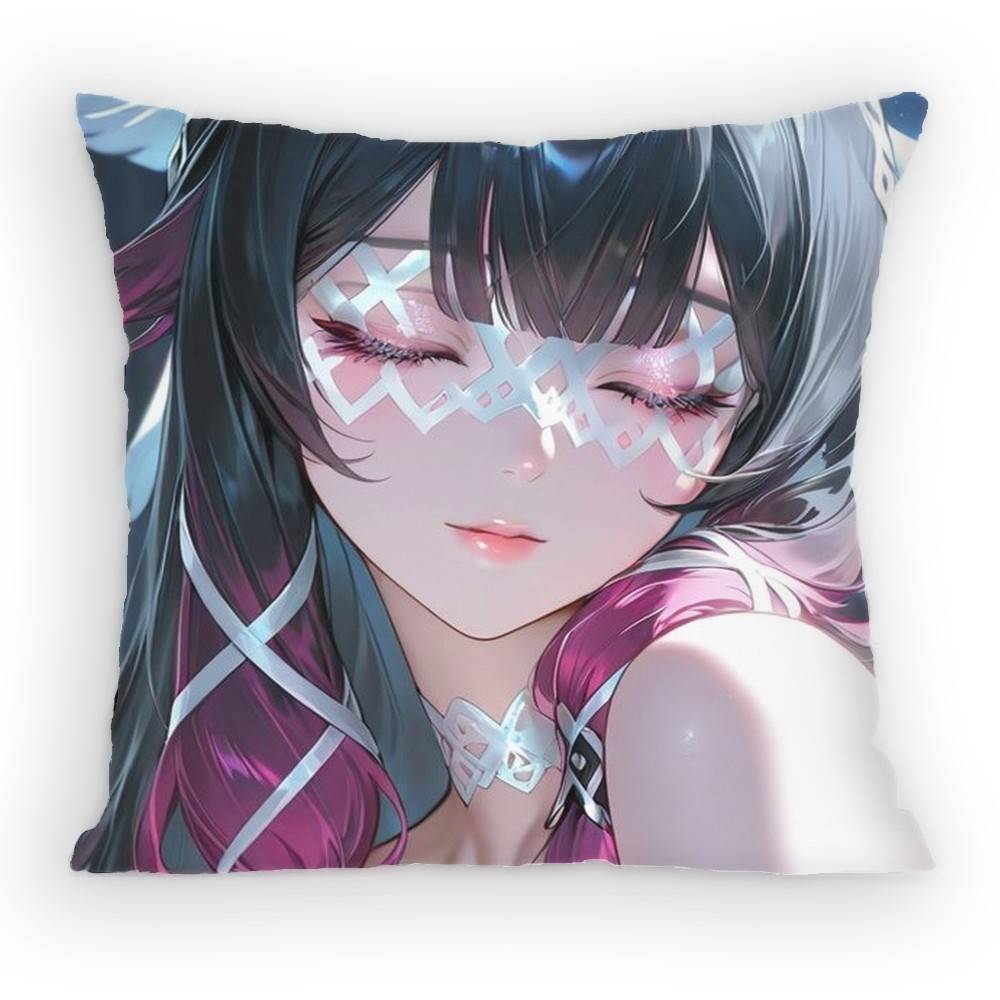 Elegant Melody Maiden Columbina Pillow Case Sofa Living Room Bedroom Headboard Backrest Cushion Square Cushion Nap Time