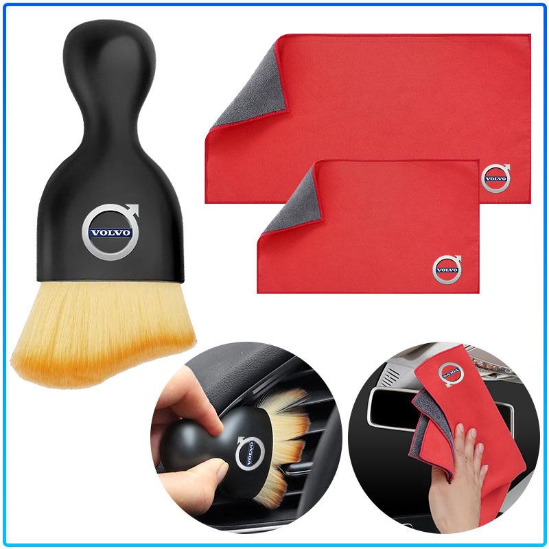 Car Cleaning Soft Brush Car Wash Towel Microfiber Cleaning Rag Cloth Car Goods For Volvo C70 S40 S50 S60 S70 S80 S90 V40 V50 V60 V90 XC40 XC60 XC90
